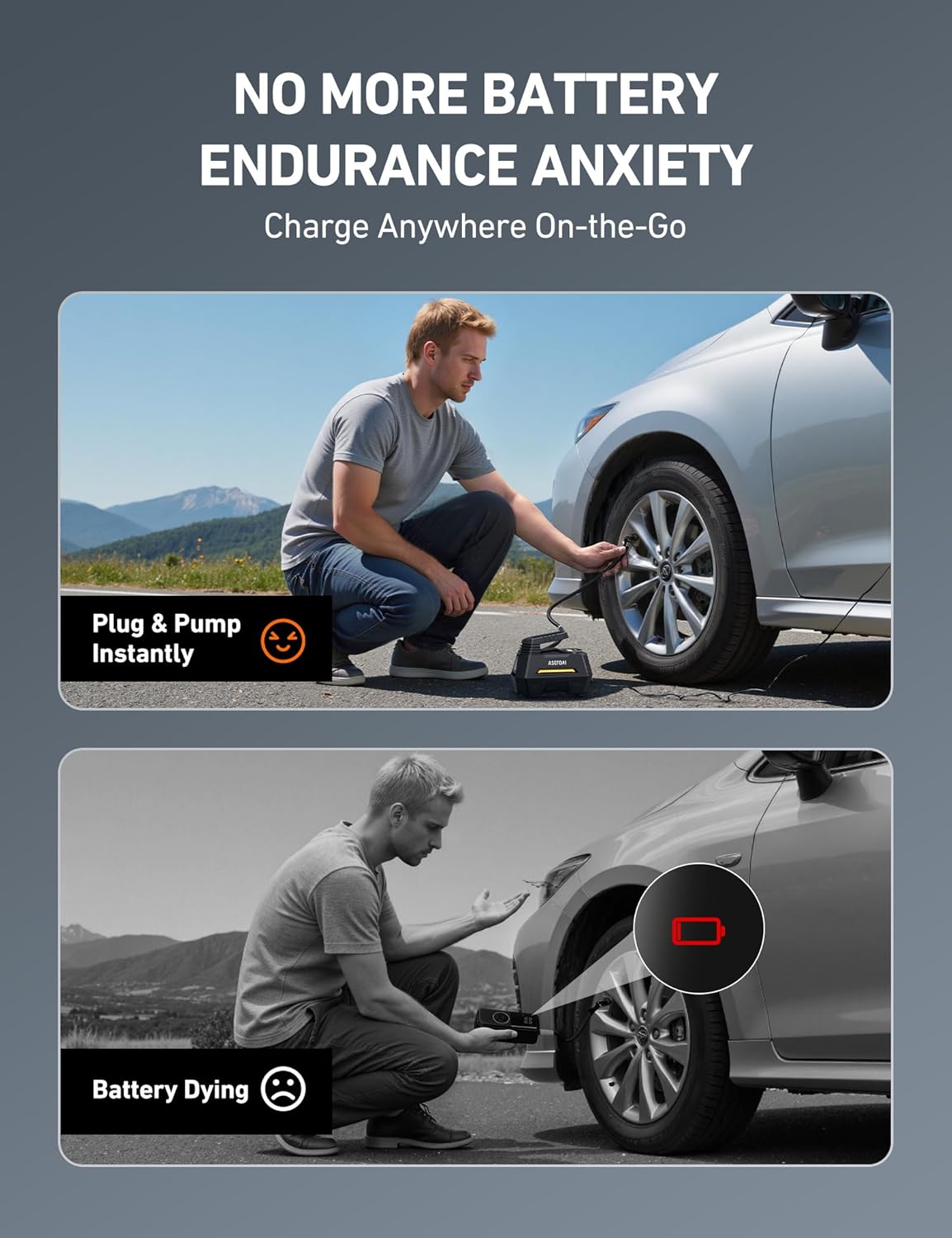 AstroAI Tire Inflator Portable Air Compressor view 2