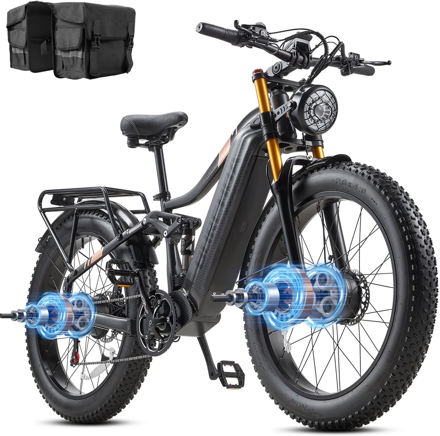 DAMSON Dual Motor 2000W Electric Bike for Adults
