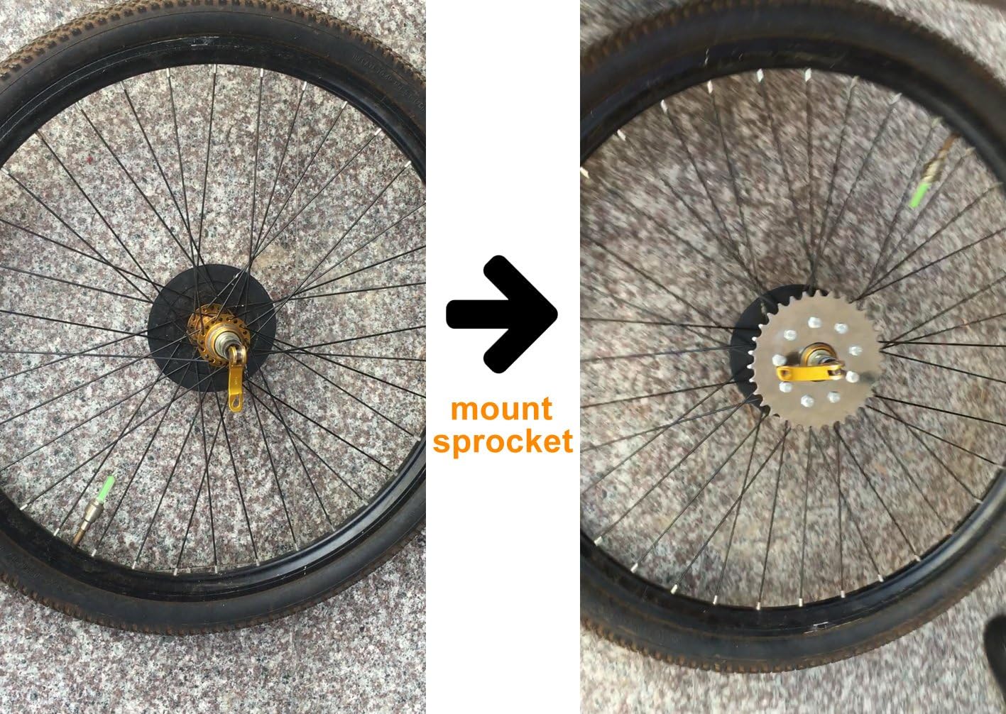 24V/36V 250W Electric Conversion Kit for Common Bike (Left Chain Drive) view 6