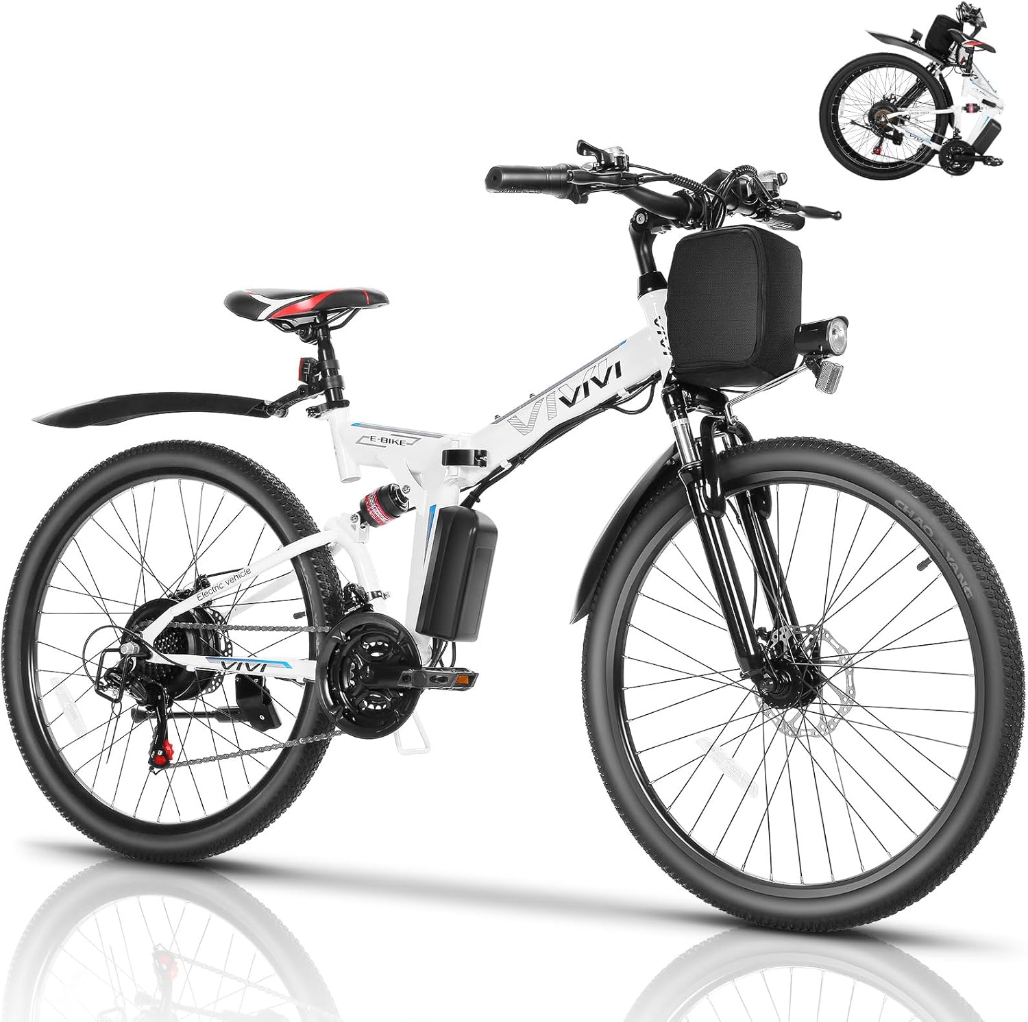 Vivi Electric Bike for Adults 26" Folding Ebike
