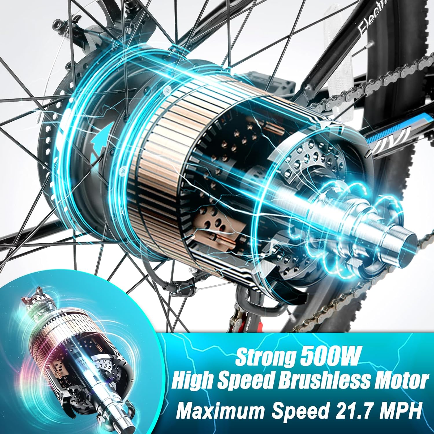 Vivi Electric Bike for Adults 26" Folding Ebike view 6