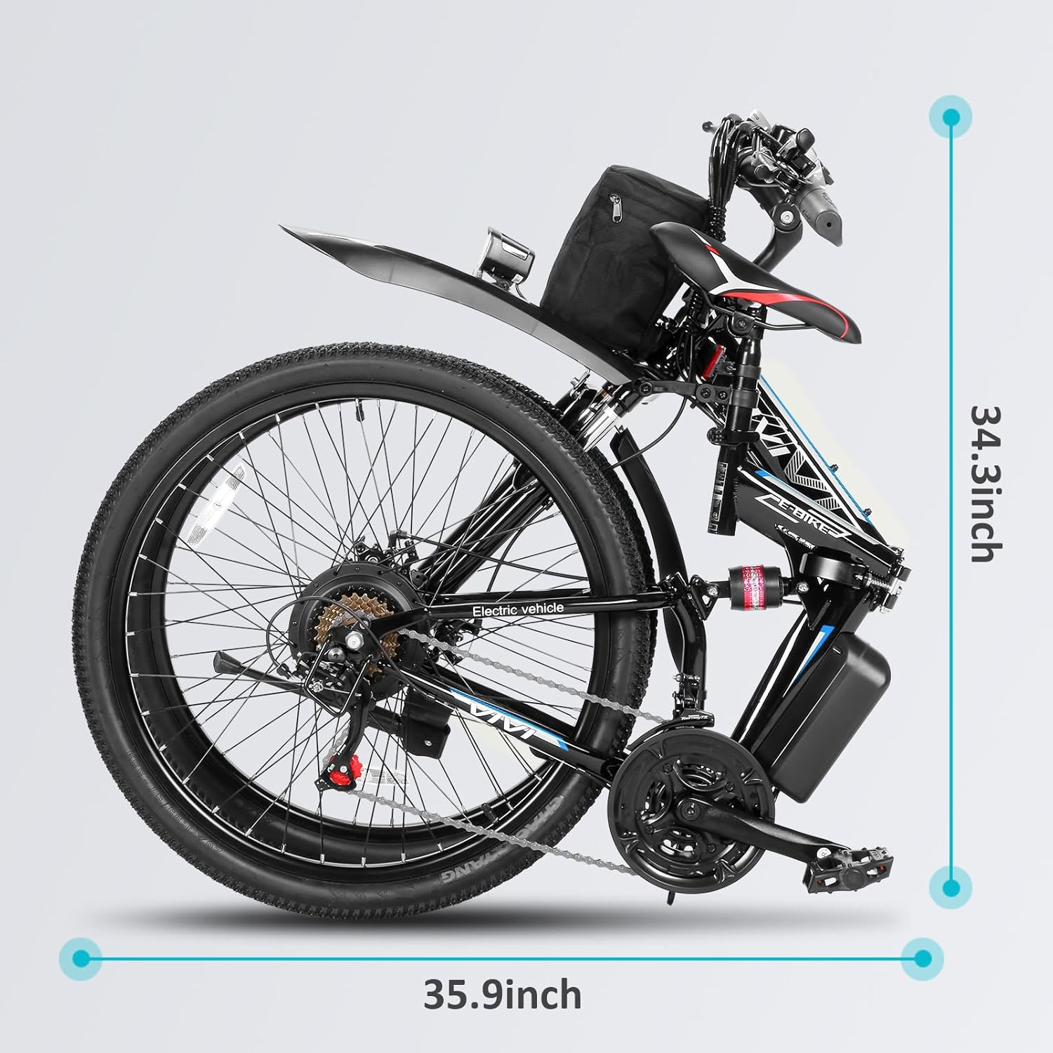Vivi Electric Bike for Adults 26" Folding Ebike view 8