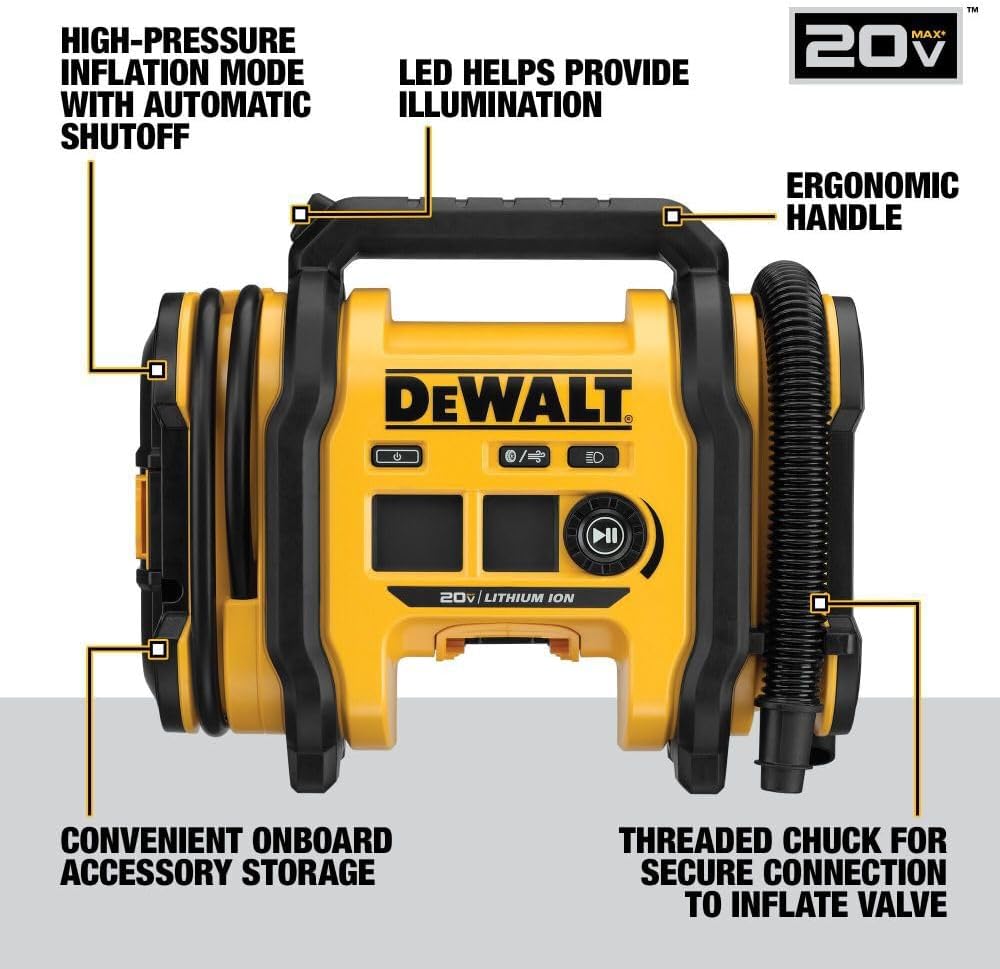 DEWALT Tire Inflator - Portable Air Compressor - 20V MAX