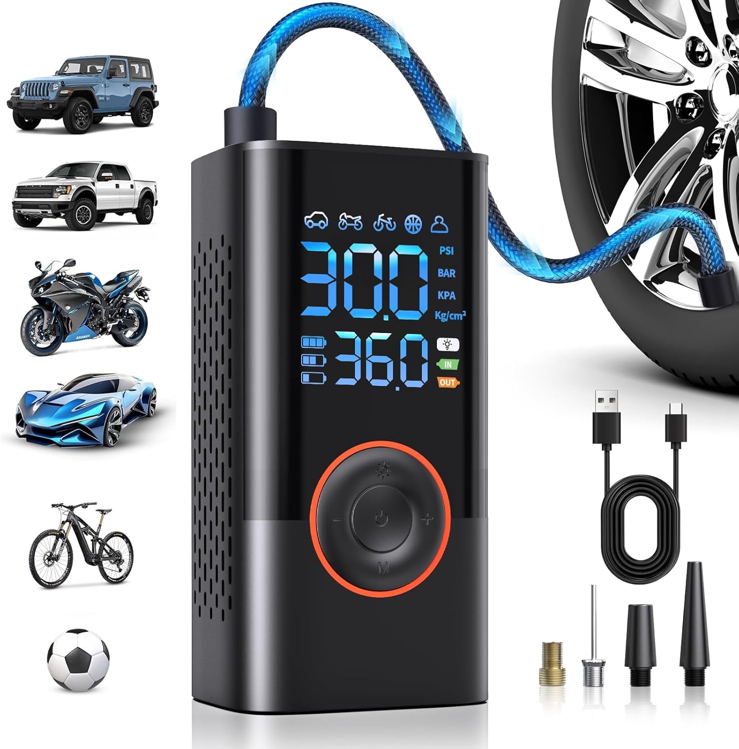 QYQBOON Portable Air Compressor