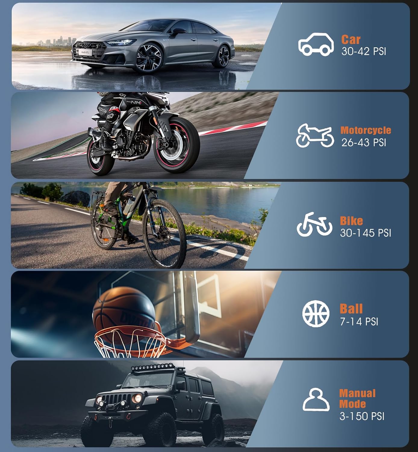 QYQBOON Portable Air Compressor view 3