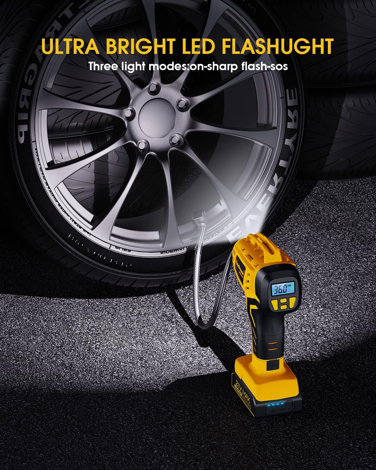 KeenPower C218Y Tire Inflator - Portable Air Compressor view 2