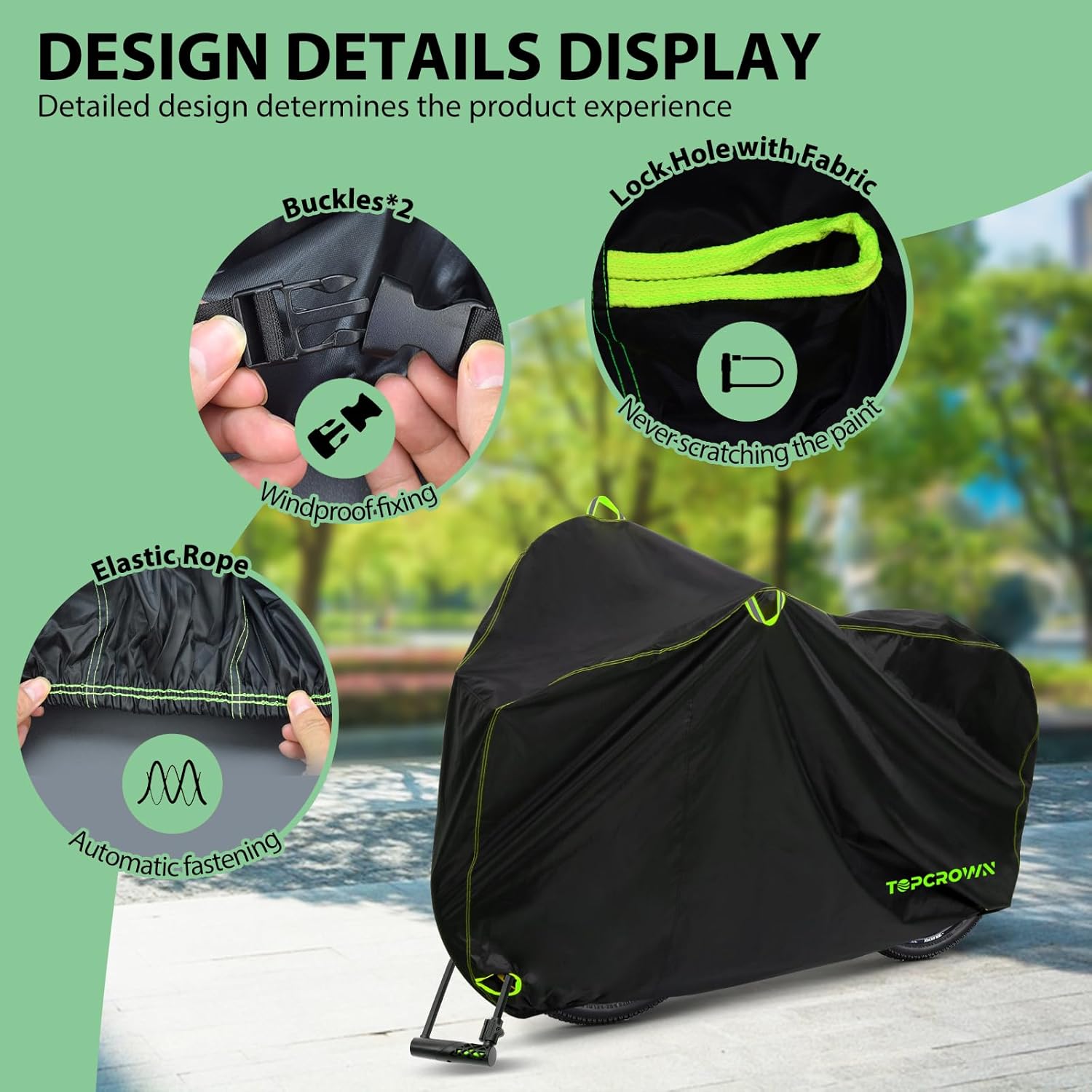 Topcrown Waterproof Bike Cover – XL Size for 1 Bike view 3