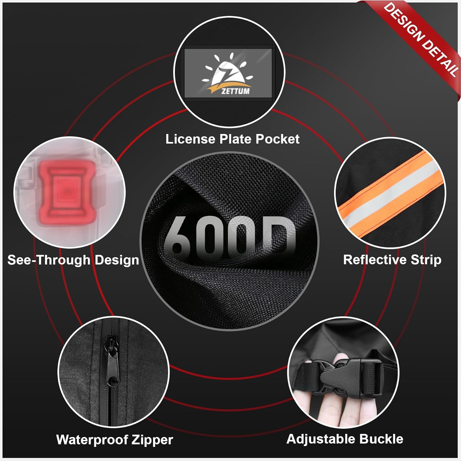 Zettum Waterproof Bike Cover – XL Size for 2 Bikes view 1